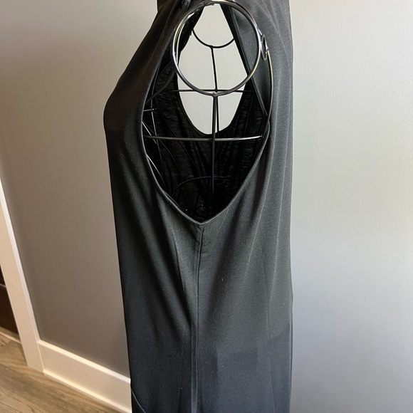 Exclusive ❤️ Black Sleeveless Maxi Dress with button detail & pockets NWT - Picture 5 of 11